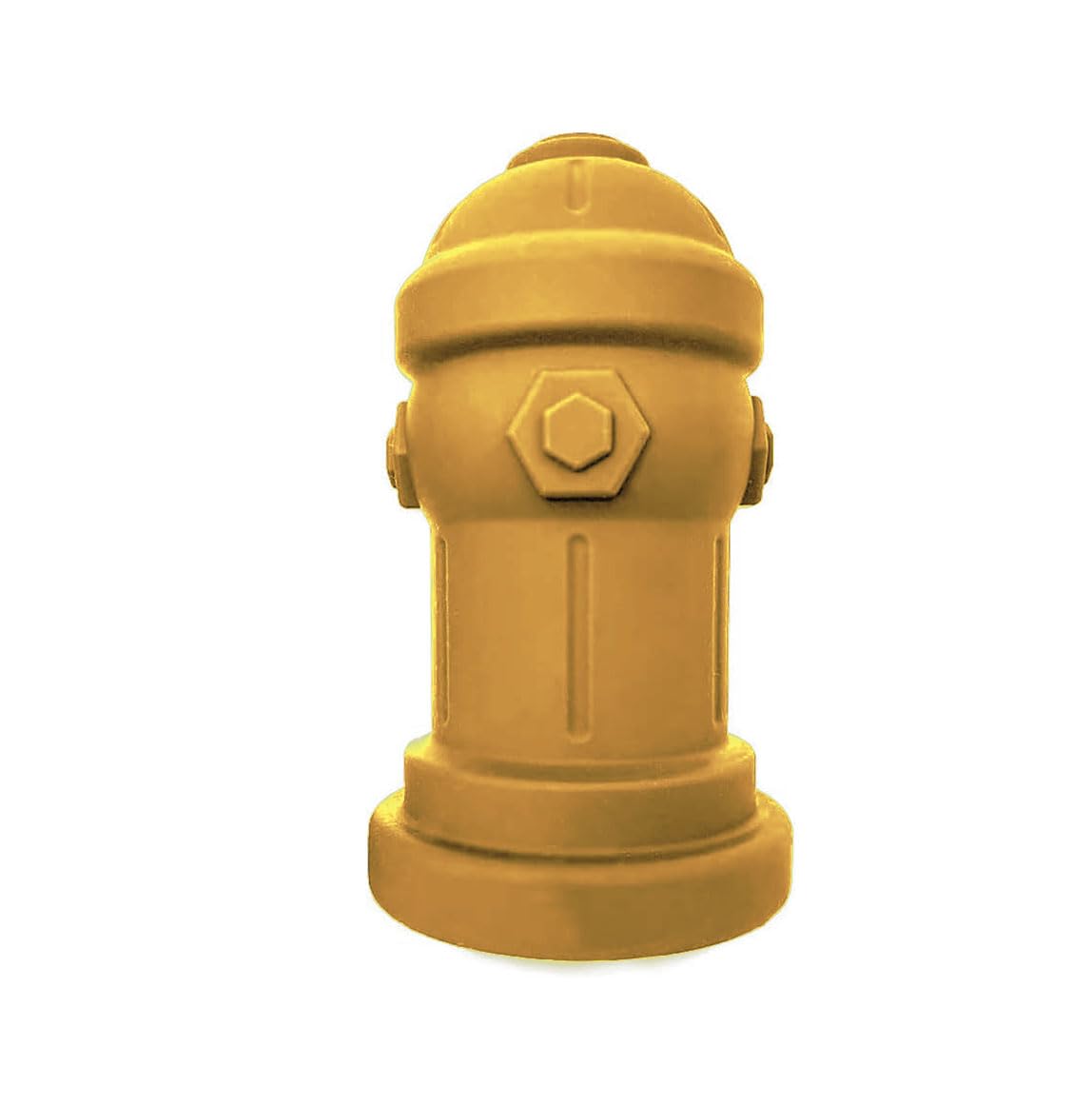 Silicone Potty Training Dog Fire Hydrant | Pee Training for Male Dogs | Petite 4'' W x 7'' H (Yellow)