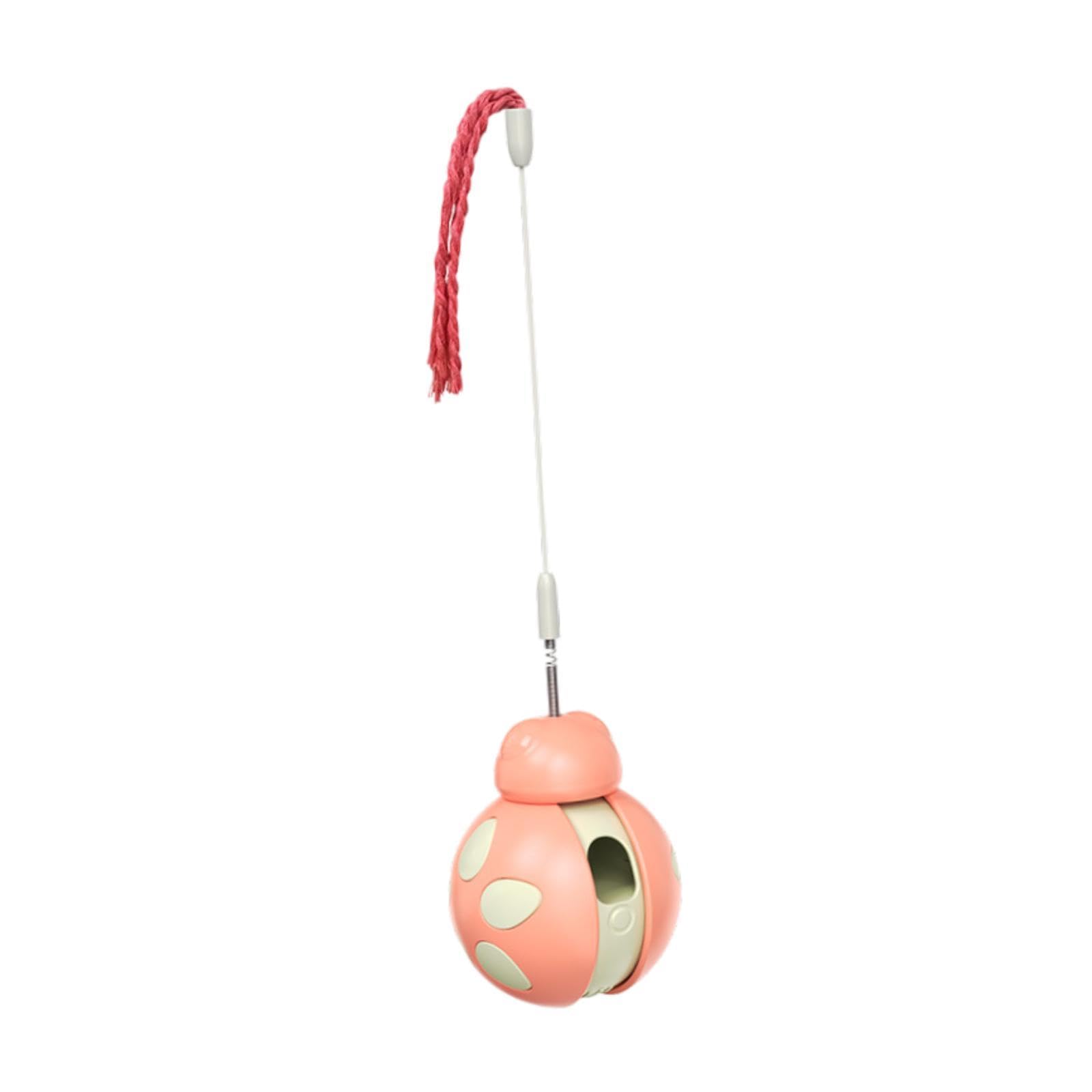 Ujeavette Cat Food Toys Exercise Toys Pet Toy Tumbler Cat Treat Ball For Kitty Dog Pet Pink