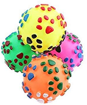 Psk Pet Mart Pet Dog Squeaky Rubber Non Toxic Soundchew Ball Toy Dog Toy Puppy Toyorange