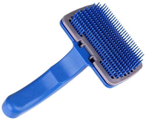 S.Blaze Dog Plastic Slicker Brush With Press Key Big Slicker Brushes For Dog & Cat