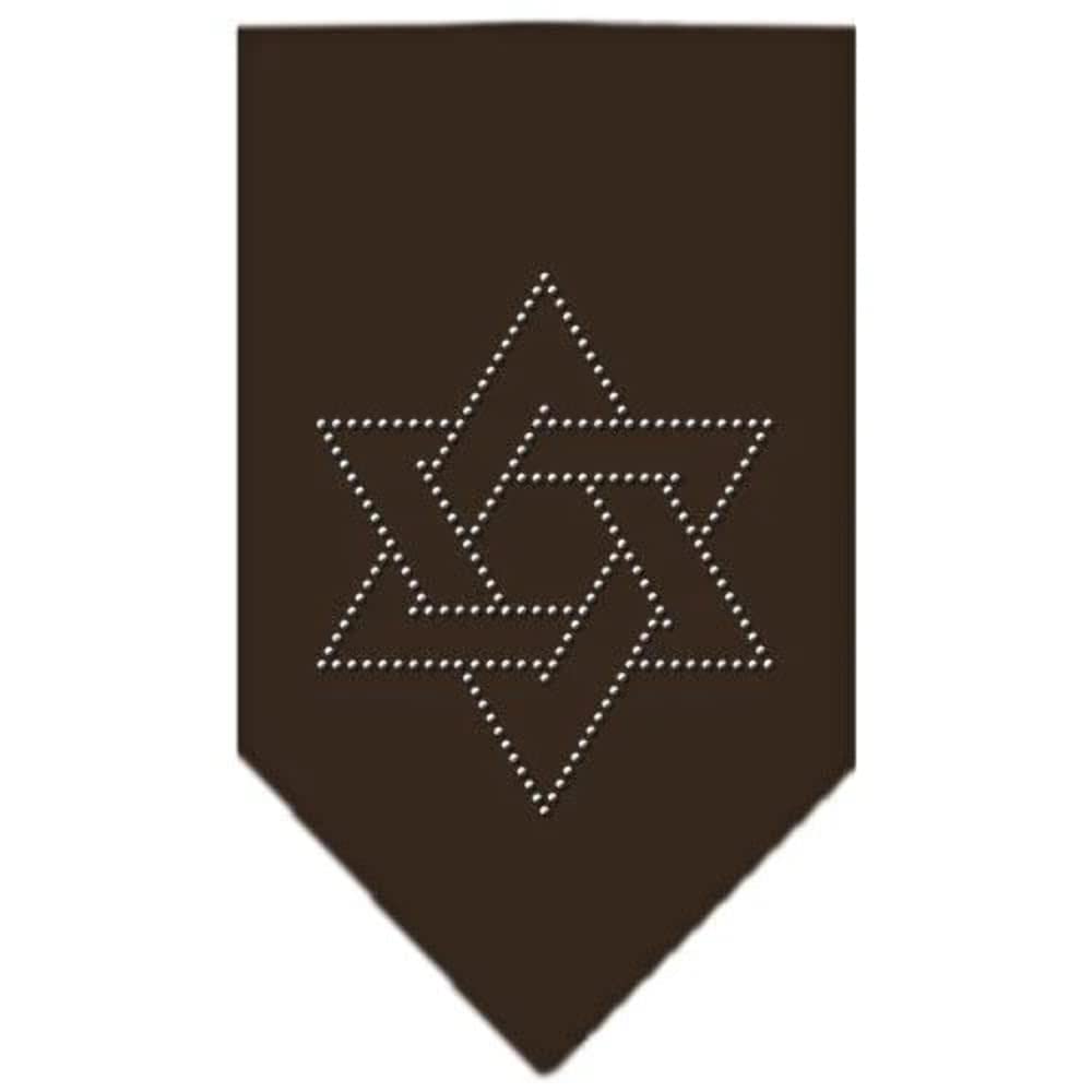 Mirage Pet Products Star of David Rhinestone Bandana, Small, White