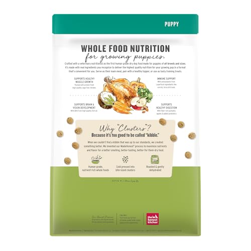 The Honest Kitchen Whole Food Clusters Puppy Grain Free Chicken Dry Dog Food, 4 lb Bag