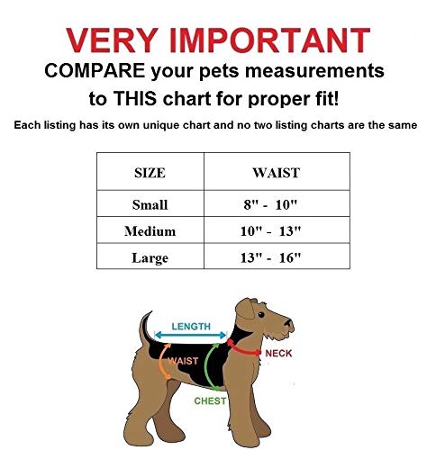 Dog Puppy Funny Diaper Belly Band Male Boy For Small Breeds (Blue Elephant, L - Waist 13'' - 16'')