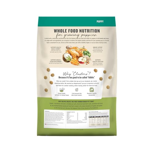 The Honest Kitchen Human Grade Whole Food Clusters Puppy Blend Dry Dog Food - Whole Grain Chicken & Oats, 20 Pound Bag