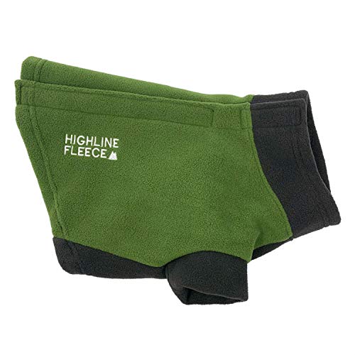 Doggie Design Highline Fleece Dog Coat Two Tone Green (Size 26)