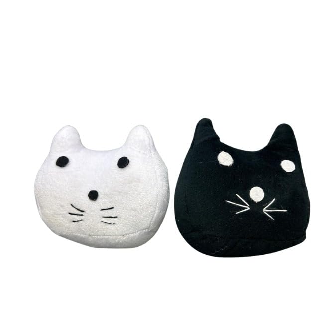 Unleash Cat Face Plush Squeaky Dog Toy | Soft Interactive Chew Toy For Puppies & Dogs | Cute Plush Toy For Fetch, Teething, Cudd