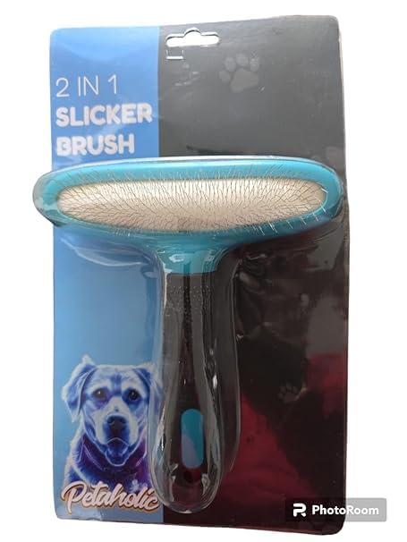 Petaholic 2 In 1 Slicker Brush For Dogs Cats And Rabbits | Flea And Tick Control For Healthy Hair (2 In 1 Slicker Brush)