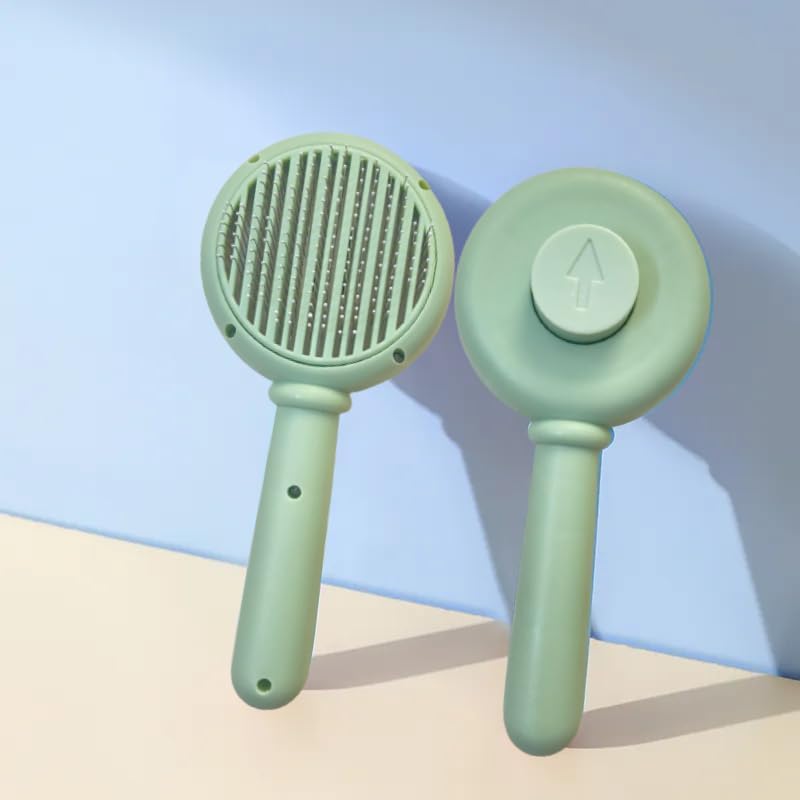 KittuPet Cat Slicker Brush Pet Grooming Brush, Cats Dogs Brushes for Long Haired & Short Hair, Supple Stainless Steel Bristles