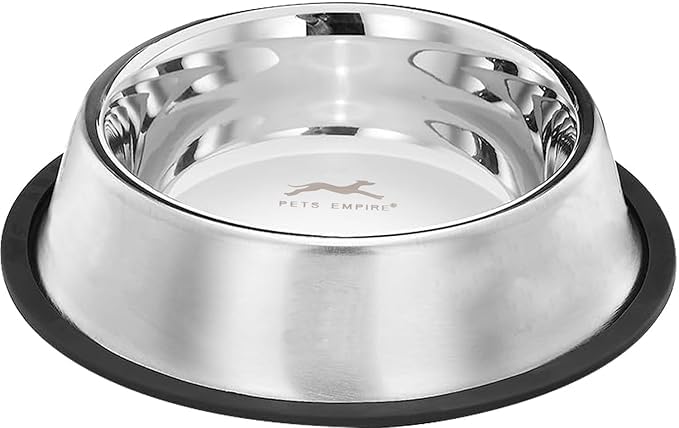 Pets Empire Stainless Steel Dog Bowl With AntiSkid Base (1600 Ml)