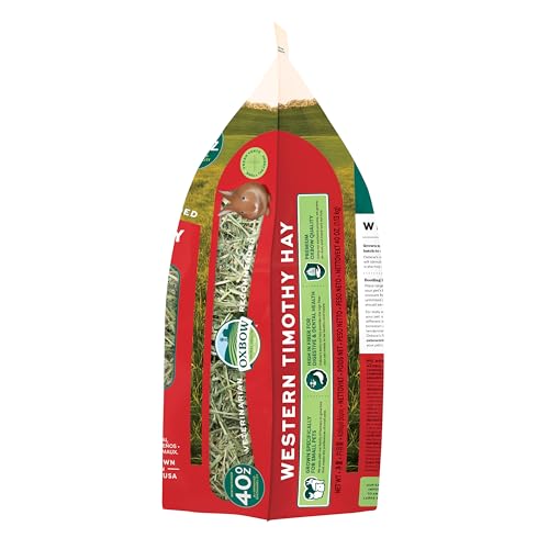 Oxbow Animal Health Western Timothy Hay- Veterinarian Recommended- Hay for Rabbits, Chinchillas, Guinea Pigs & Other Small Pets-
