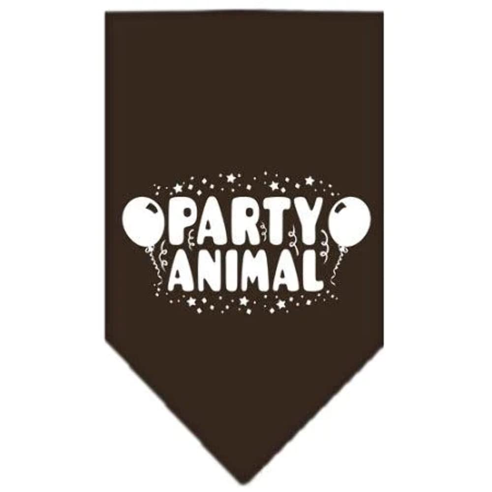 Mirage Pet Products Party Animal Screen Print Bandana for Pets, Small, Grey