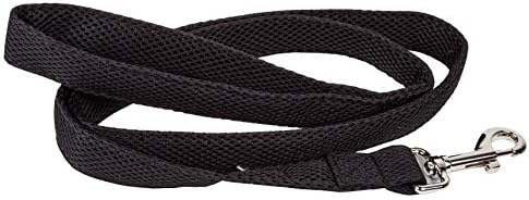 Pet Life  Aero Mesh Dual Sided Comfortable And Breathable Adjustable Mesh Dog Leash, Black  One Size