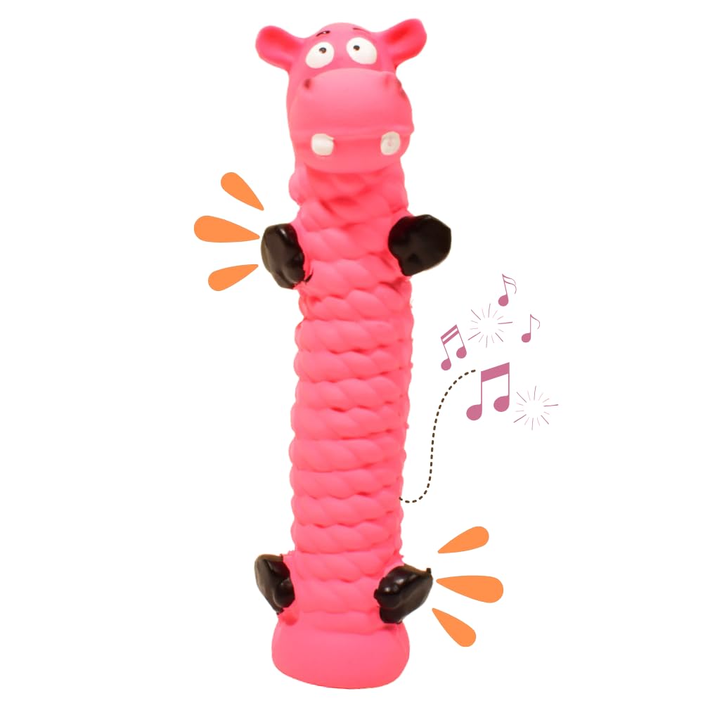 TAILY TAILS Latex Squeaky Dog Toy  NonToxic Soft Rubber Chew Toys for Dogs to Play  Interactive Pet Toys for Medium Dogs, Pup