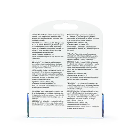 Seachem SulfaPlex Treatment - 10g, Cotton Material, White, Model 20174