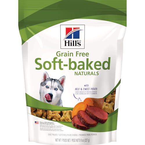 Hills Grain Free Soft Baked Naturals, All Life Stages, Great Taste, Dog Treats, Beef & Sweet Potato, 8 oz Bag