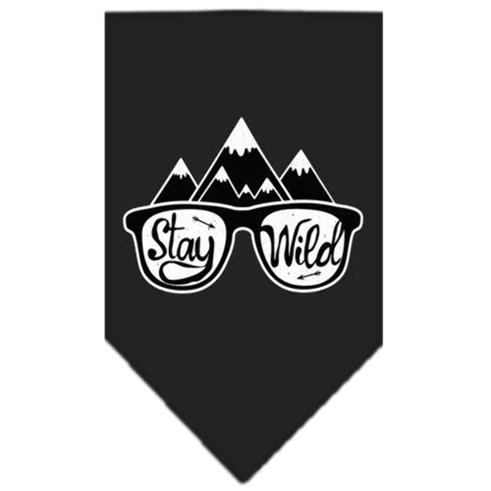 Mirage Pet Product Stay Wild Screen Print Bandana Yellow Large
