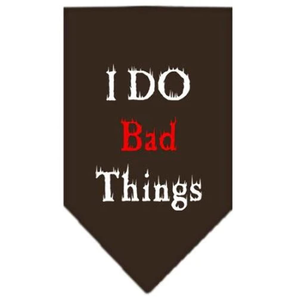 Mirage Pet Products I Do Bad Things Screen Print Bandana for Pets, Small, Cocoa