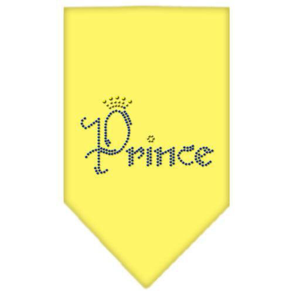 Mirage Pet Products Prince Rhinestone Bandana, Large, White