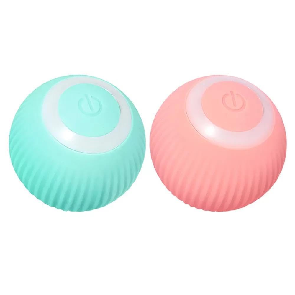 Tophaven Smart Led 360 Teaser Toy Ball  Interactive Automatic Rotating Pet Toy With Led Lights, Rechargeable ObstacleAvoiding 