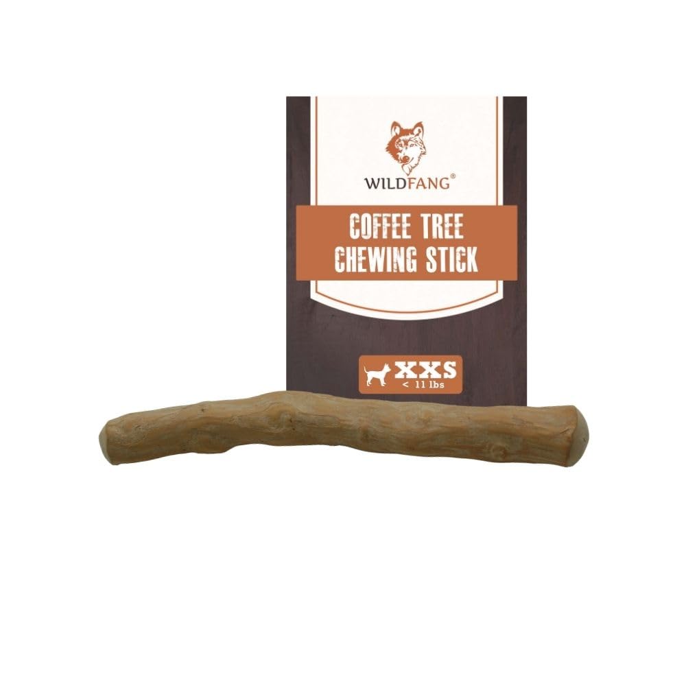 Wildfang Coffee Wood Chewing Stick Dog Toy Set Of 3 - Natural Chewing Wood For Dogs, Muscle Training