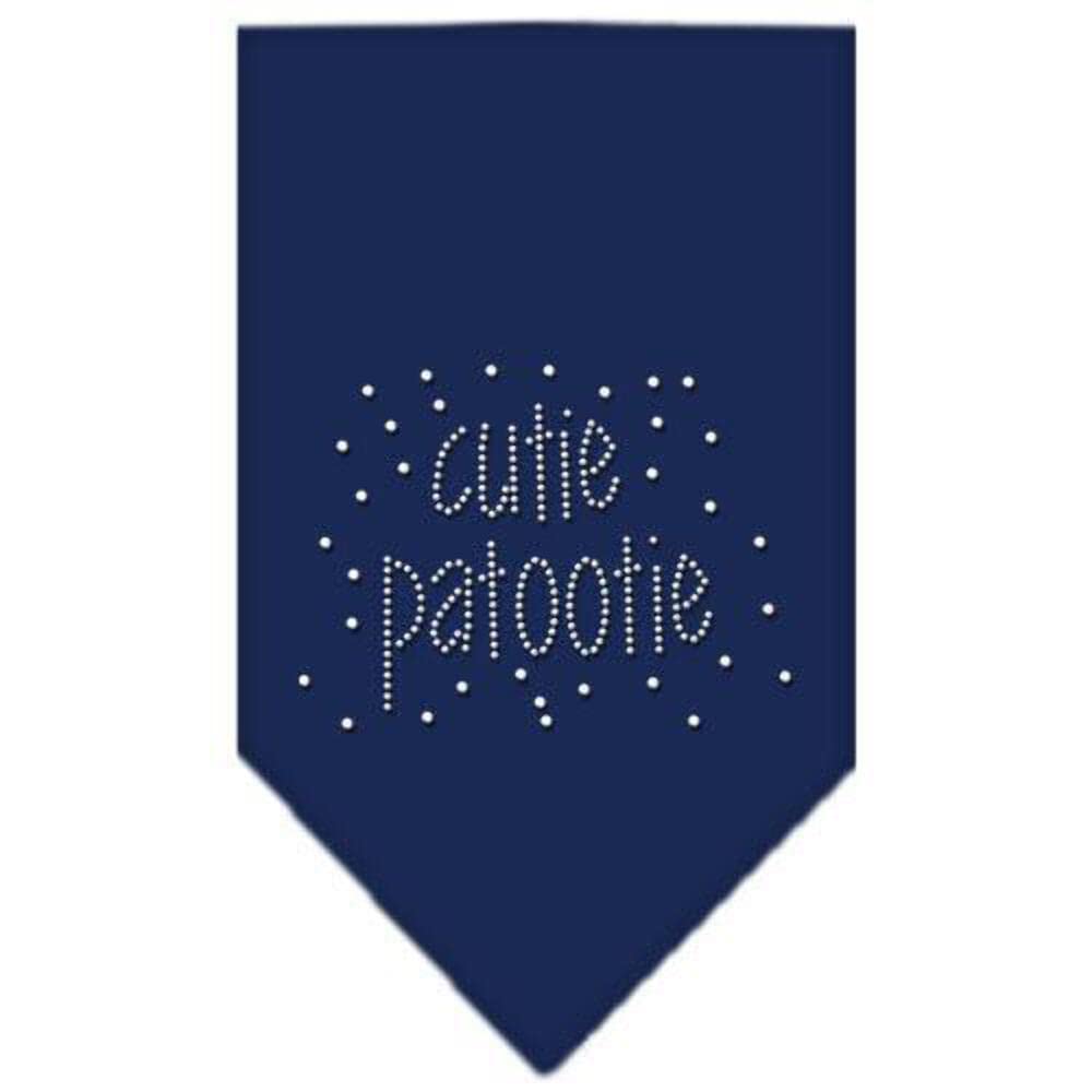Mirage Pet Products Cutie Patootie Rhinestone Bandana, Small, Navy Blue