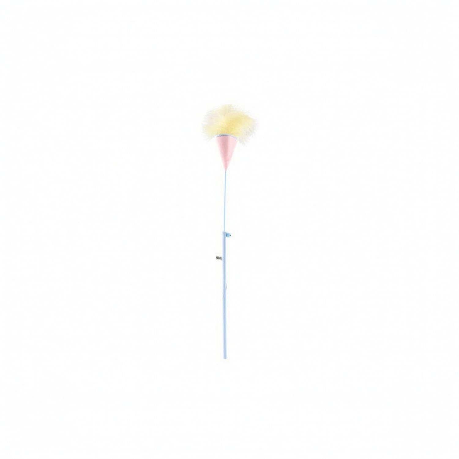 Zoomella Dangling Cat Teaser Wand Toy Plush Feline Wand With Bell Lightweight Portable For Cats, Kittens, Playtime, Indoor Exerc