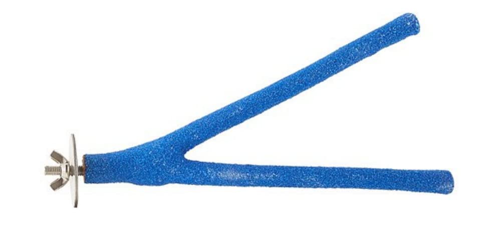 A&E Cage Company 0.75'' X 8'' Forked Sand Covered Perch - Small Sandstone