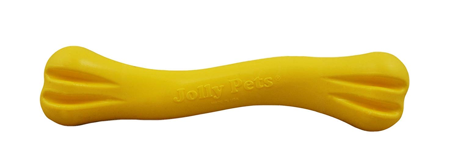 Jolly Pets 3 Pack of Jolly Bones, Yellow, Small 6-Inch