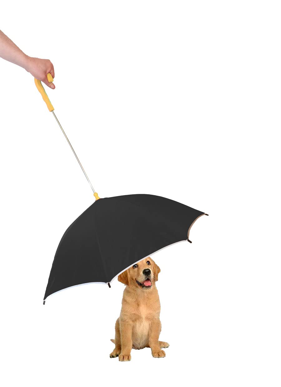 Pet Life  Pourprotection Umbrella With Reflective Lining And Leash Holder