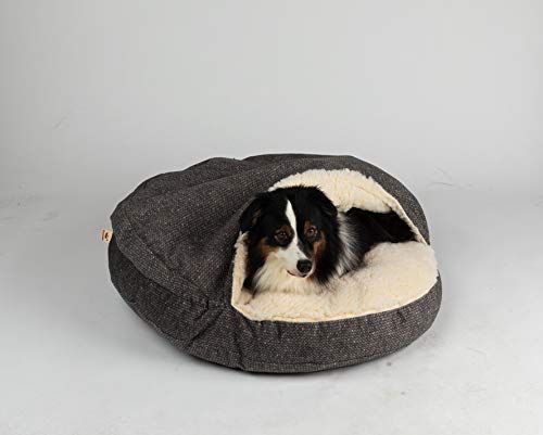 Snoozer Luxury Orthopedic Cozy Cave Pet Bed, Showdog Collection, Large - Merlin Pewter