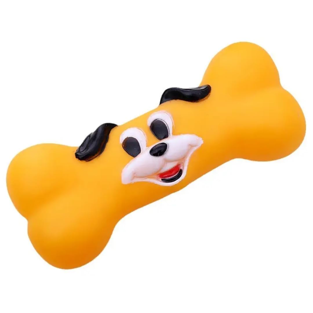 Uk Pets Dog And Puppy Toy Squeaky, Chew, Teething, And Tug Toys For Small To Medium Dogs  Washable Rubber Playing Toys (Smileyb