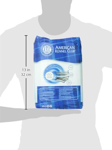 AMERICAN KENNEL CLUB Scented Puppy Training Pads, Ultra Absorbent Quick Dry Gel, 22x22, Blue, 50 Count, Model AKC62810