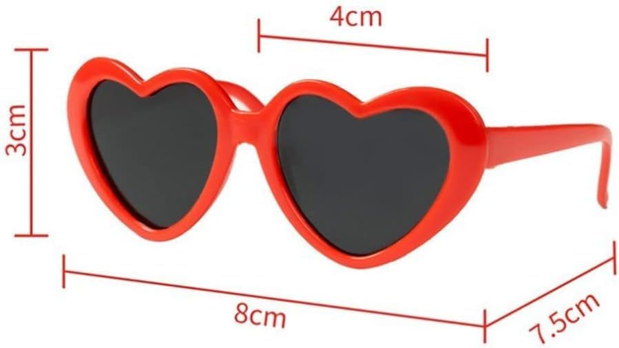 Pet Heart Sunglasses Photos Props For Dogs And Cats - Cute Sun Flower Glasses For Small Pets Party Decor And Accessories (Light
