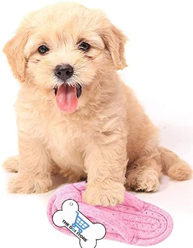 The Dds Store Pet Chew Toys Slipper Shaped Shoes Natural Cotton Rope Teething Playing Fun Toy Sandal For Cat Dog Puppy Supplies 