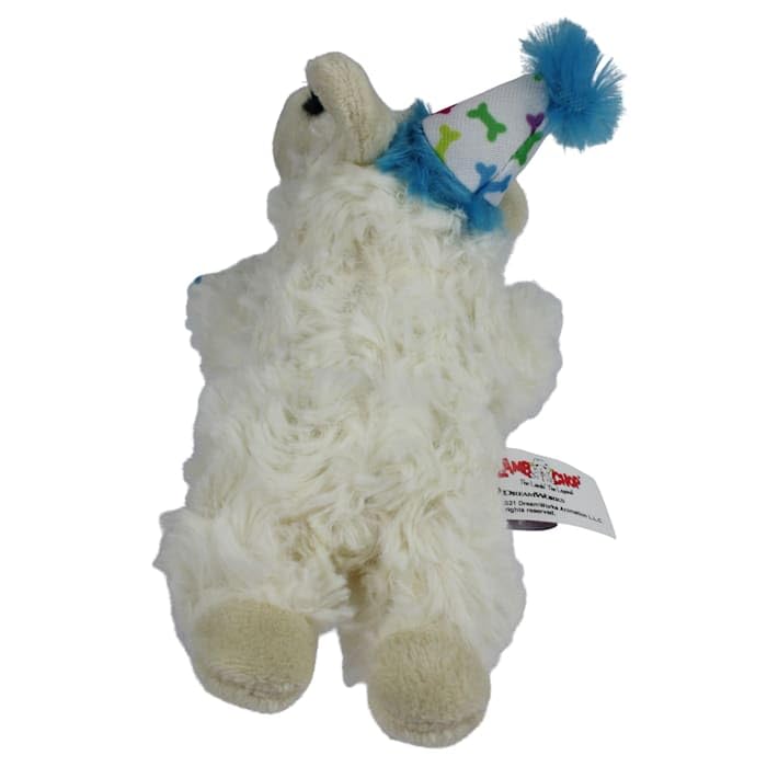 Multipet Happy Birthday Mini Lamb Chop Dog Toy Small (Blue)