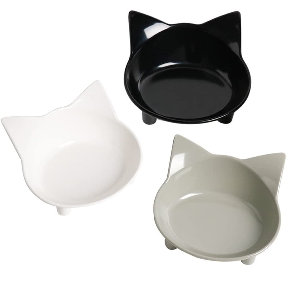 Cat Bowl Cat Food Bowls Non Slip dog Dish Pet Food Bowls Shallow Cat Water Bowl Cat Feeding Wide Bowls to Stress Relief of Whisk