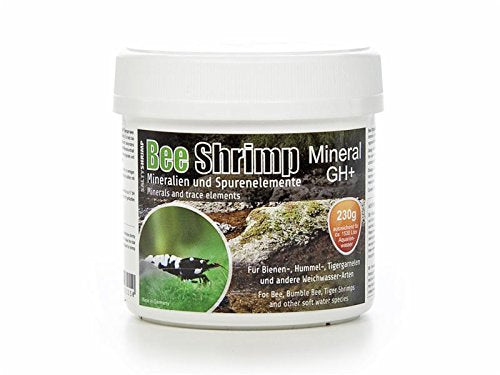 SALTYSHRIMP Bee Shrimp Mineral GH+ 230G - Essential Mineral Supplement for Shrimp Tanks, Model SSM-NBSM-230