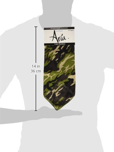 Aria Camouflage Dog Bandana, Green Camo