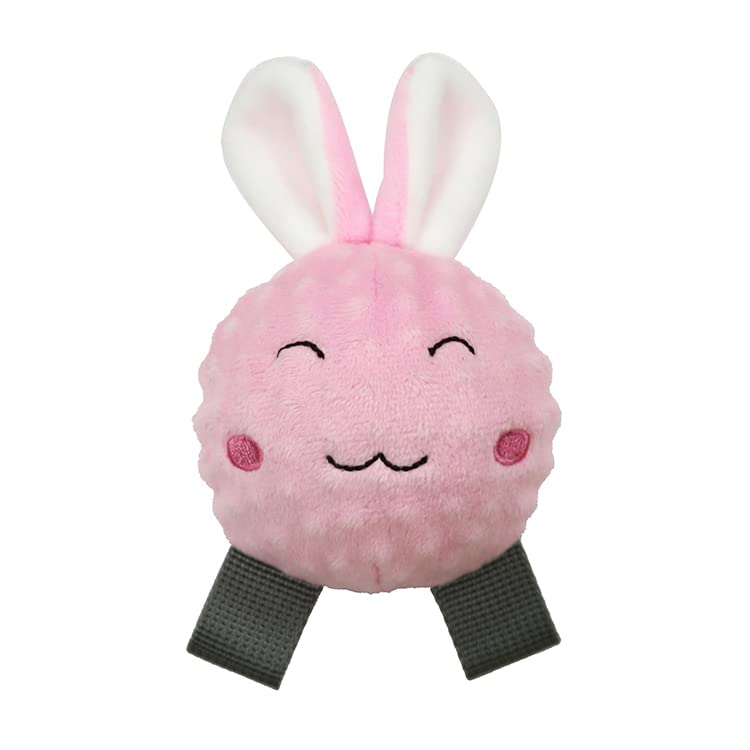 Vimigoo Dog Plush Toy, Dog Chewing Plush Toy For Small, Medium And Large Dogs Plush Squeaky Dog Toy (Ball-Rabbit)