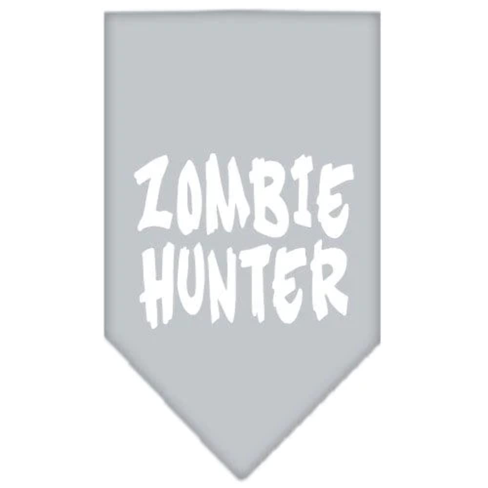 Halloween Pet and Dog Bandana Screen Printed, "Zombie Hunter" Bright Pink Small