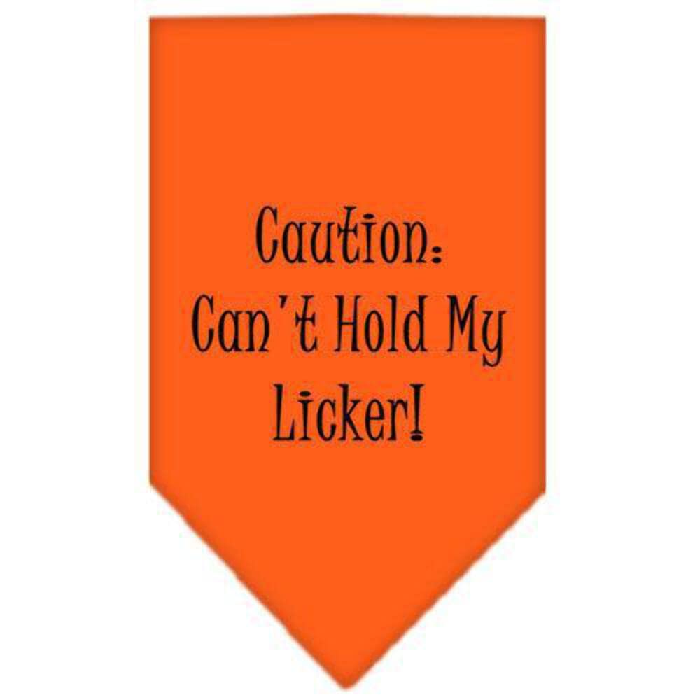 Mirage Pet Products Can't Hold My Licker Screen Print Bandana for Pets, Small, Cocoa