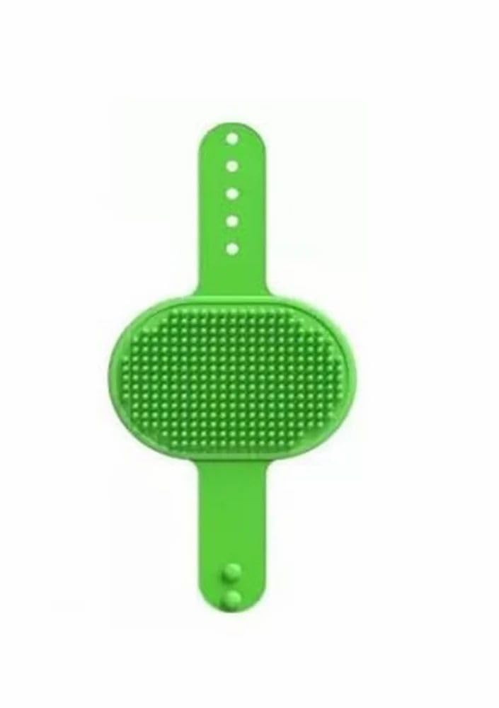 Aqualyf Pets Grooming Massage Glove, Adjustable Rubber Bath Brush For Dogs And Cats, MultiColour