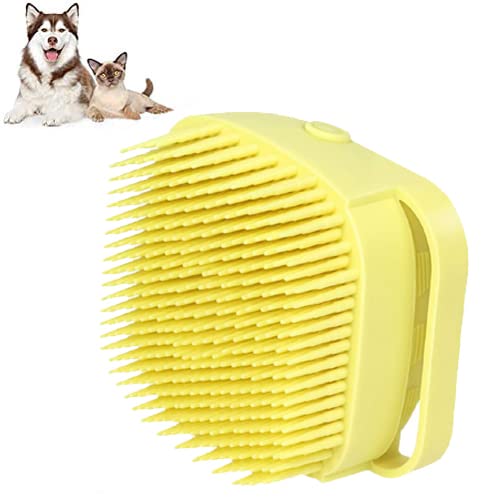 Western Era Dog Bath Brush,Best Pet Bathing Tool For Dogs,Soft Silicone Dog Grooming Brush Bristles With Loop Handle Give Pet Ge