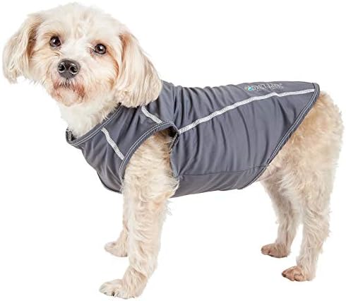 Pet Life  Active Racerbark 4Way Stretch Performance Active Dog Tank Top Tshirt, Grey  Medium