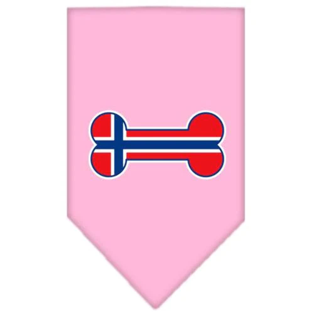 Mirage Pet Products Bone Flag Norway Screen Print Bandana for Pets, Large, Cocoa