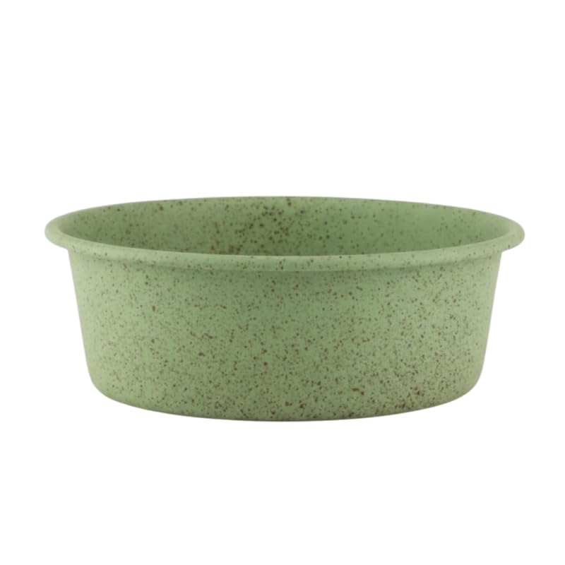 Pawpourri Green Speckle AntiSkid Stainless Steel Water And Food Feeding Bowl For Dogs, Puppies & Cats|Easy To Clean Pet Feeder 