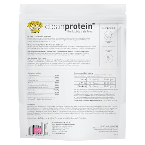 Dr. Elseys cleanprotein Pork Cat Kibble 6.6lb. Bag