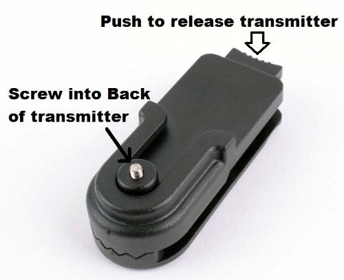 Educator Quick-Release Dog Training Collar Holder, Black, Model BELT CLIP