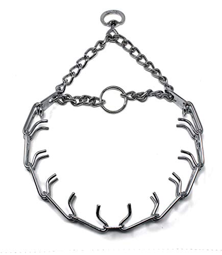 Herm Sprenger Prong Dog Training Collar Ultra-Plus Chrome Plated Steel Pet Pinch Collar No-Pull Collar For Dogs Anti Pull Training Collar Made In Germany 4Mm X 25In Large