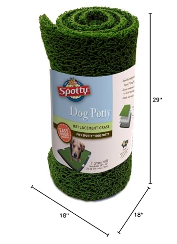 Spotty Indoor Potty Replacement Pad - Artificial Grass Rug Turf Pee Mat, 29x18 Inch, Green, Model 2102, Pack of 1